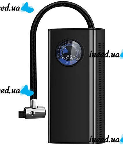Charge Pump CQB002 3600mAh rechargeable car air compressor with flashlight and display, 150 PSI tire inflation pump