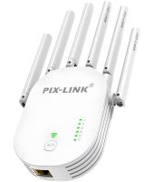 Бездротовий WI-FI ретранслятор Repeater Pix-Link LV-WR60T підсилювач сигналу до 300 Мбіт з WLAN ретранслятор розширювач діапазону вай фай роутера 6 антен