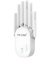 Бездротовий WI-FI ретранслятор Repeater Pix-Link LV-WR60T підсилювач сигналу до 300 Мбіт з WLAN ретранслятор розширювач діапазону вай фай роутера 6 антен