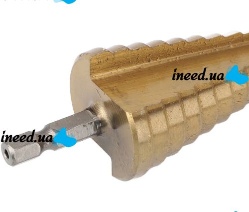 Set of Satra S-SDS6 step taper drill bits 6 pieces 4-32 mm set of titanium coated metal cutters for drill and screwdriver in a case