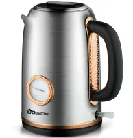 Electric kettle Domotec MS-7849 for 1.7L tabletop disk electric kettle Domotec 2200W with thermometer and automatic unplugging