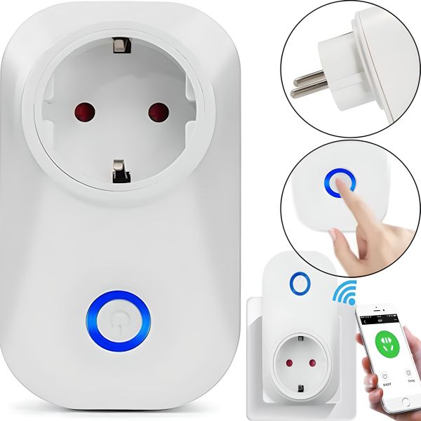 Умная WiFi розетка WiFi Smart Socket Plug SA-14 10A 100-240V с дистанционным управлением с телефона, Смарт розетка с Wi-Fi подключением в розетку