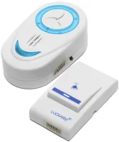 Дверний дзвінок Luckarm Intelligent 8853 бездротова кнопка на батарейках, передавач сигналу і приймач на 32 мелодій для вхідних дверей до 150 м