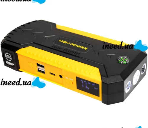 Автомобільний пускозарядний пристрій Jump Starter JS19D 12V 88000 мАг автомобільний стартер і Powerbank з дисплеєм для зарядки акумулятора авто