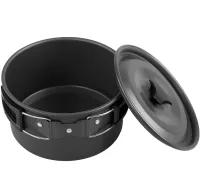 Туристический кухонный набор посуды Cooking Set SY-200 2 в 1 комплект сковородка, кастрюля и кухонные принадлежности в чехле для кемпинга DS-200