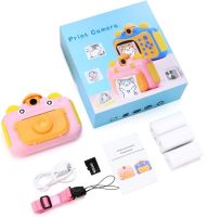 Дитячий фотоапарат з миттєвим друком фото Kids Print Camera Pink цифрова камера Полароїд на акумуляторі для дітей від 6 років 12МП 1080HD рожева