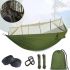 Suspended Tourist Nylon Hammock With Net Army up to 200 kg with mosquito net for camping camping hammock 263x135 Khaki Olive, Olive