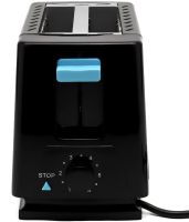 Domotec MS-263 650W electric toaster for 2 toasted bread with removable tray and toasting degree adjustment Black