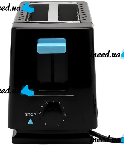 Domotec MS-263 650W electric toaster for 2 toasted bread with removable tray and toasting degree adjustment Black