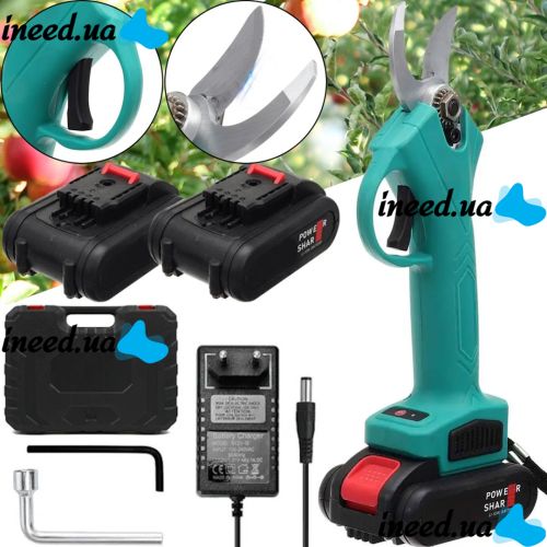 Domotec 68V 2.5AH Cordless Cordless Pruner for pruning tree branches with 2 batteries, Garden Shears 68V Electric Pruner in a case