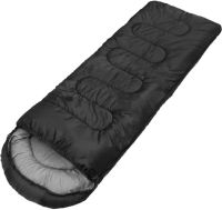 Sleeping bag Tramp TR-2175 up to -20 degrees 210X75 cm water-repellent insulated hiking winter sleeping bag with hood and cover Black