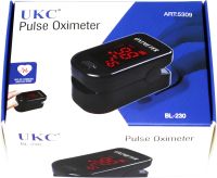 Портативний пульсоксиметр на палець Pulse Oximeter BL - 230 пульсометр з LCD дисплеєм на батарейках для вимірювання пульсу сатурації кисню в крові