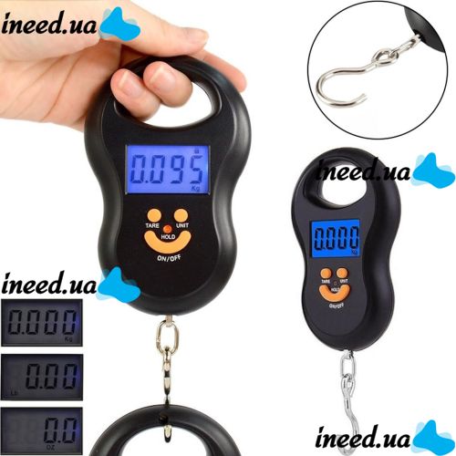 Digital Canter Scale ACS 601 Canter up to 50 kg 603 Domotec MS-50, Handheld Pocket Electronic Scale without change, Electronic Canter Scale Black