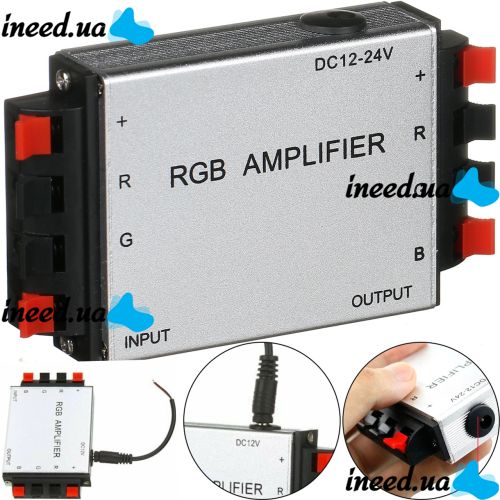 Universal Dual-board RGB Voltage Amplifier Amplifier XM-01 12V-24v 6A for LED Strip, 12V Controller for LED Strips Silver