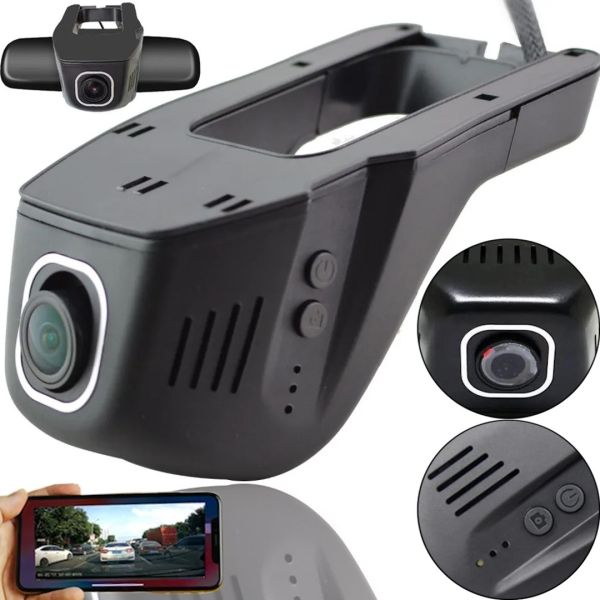 Автомобильный видеорегистратор UKC DVR D9 Wi-Fi HD 1080p на лобовое стекло, Авторегистратор H7 с управлением от телефона в салон машины Черный