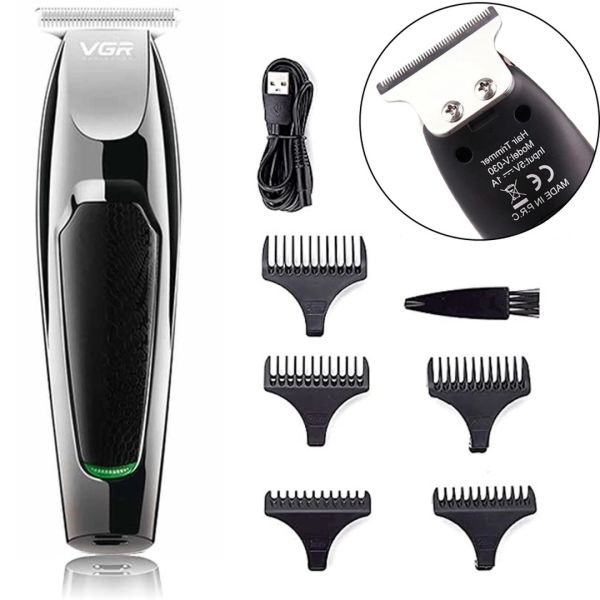 Wireless Rechargeable Hair Clipper USB VGR V-030 Professional Male Shaving Trimmer, Beard Trimmer Razor