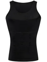 Утягивающая майка для мужчин Slim'n Lift men корректирующее мужское белье Black, Мужская корректирующая майка Слим энд Лифт фо Мэн Черная