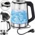 Electric glass kettle BITEK BT-7846 2.3 liters, Desktop electric kettle BITEK BT7846 2000W with automatic disconnection from the mains Black