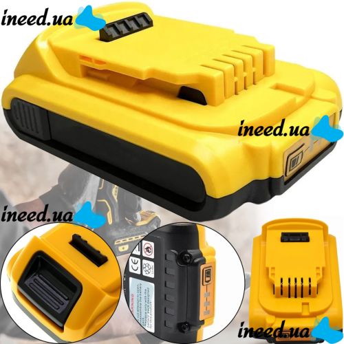Universal Rechargeable Battery Dewalt DCB203 Yellow Li-on 24V 2Ah for Power Tools, Additional battery for a screwdriver 24V Yellow