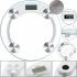 Электронные напольные весы Domotec MS-2003A до 180 кг, Круглые стеклянные весы с Led дисплеем домашние для взвешивания шаг 0.1 кг MS2003A Прозрачные
