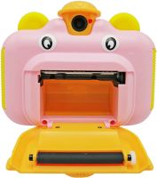 Дитячий фотоапарат з миттєвим друком фото Kids Print Camera Pink цифрова камера Полароїд на акумуляторі для дітей від 6 років 12МП 1080HD рожева