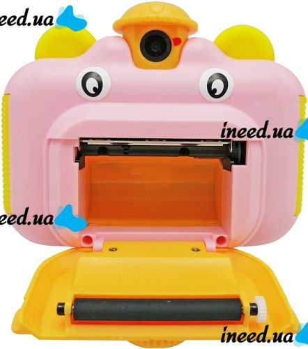 Дитячий фотоапарат з миттєвим друком фото Kids Print Camera Pink цифрова камера Полароїд на акумуляторі для дітей від 6 років 12МП 1080HD рожева