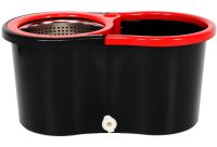 Комплект швабра з турбо віджимом і відром Spin Mop 360 10 л набір для прибирання та миття підлоги Magic Mop телескопічна швабра з насадкою з мікрофібри
