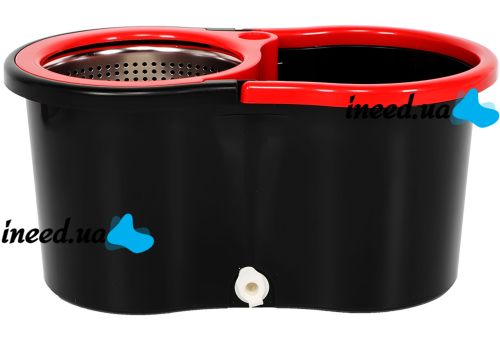 Комплект швабра з турбо віджимом і відром Spin Mop 360 10 л набір для прибирання та миття підлоги Magic Mop телескопічна швабра з насадкою з мікрофібри