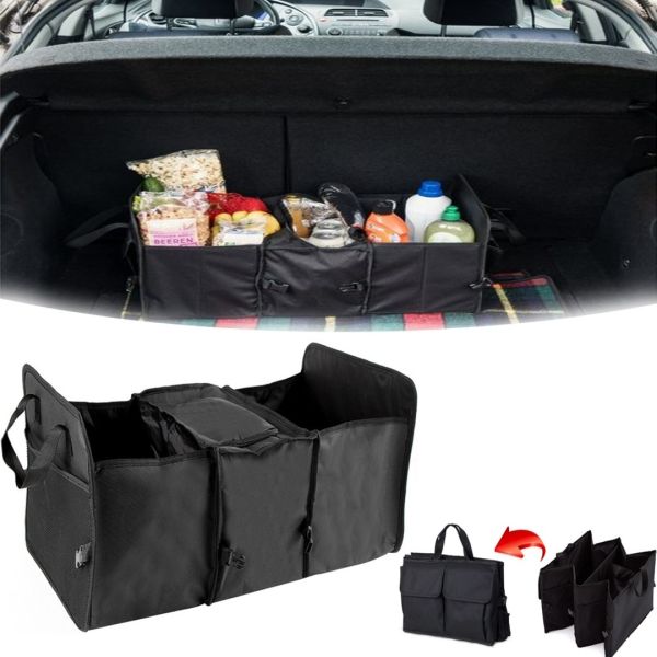 Складная сумка органайзер Trunk Organizer & Cooler в багажник автомобиля, Складной нейлоновый контейнер с термоотсеком, Органайзер холодильник в авто