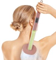 Massage brush Body brush CS96T with a long handle for a shower with a detergent container, Brush LY-588 36 cm with a dispenser for back and body massage