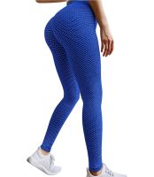Women's Sports Leggings Staples Scrunch Bum Blue with High Waist and Push-up Effect, Tight Seamless Leggings for fitness push up