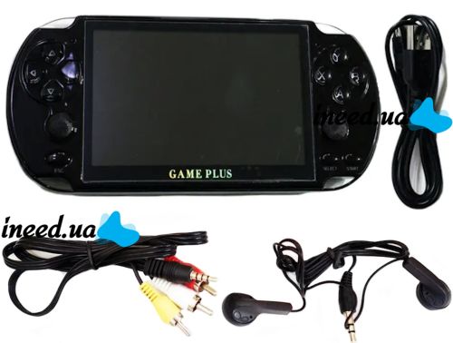 PSP X9 Plus 8GB Handheld Game Console for 1000 Games, 5.1" Wireless Console with Built-in Retro Games, TV Output and Headphones Black
