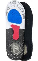 Orthopedic insoles size 39-44 with rigid supinator and gel heel AND195 universal trimmed insoles from flat feet, blisters for shoes