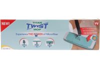 Універсальна швабра з віджимом Titan Twist Mop складна швабра ледащо для миття підлоги обертається на 360 градусів з насадкою з мікрофібри 130х11 см