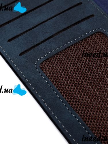 Жіночий замшевий гаманець Baellerry Forever N2345 Dark Blue жіноче портмоне, клатч на 10 відділень для зберігання купюр і дрібниці 19х10. 5 см Темно сині