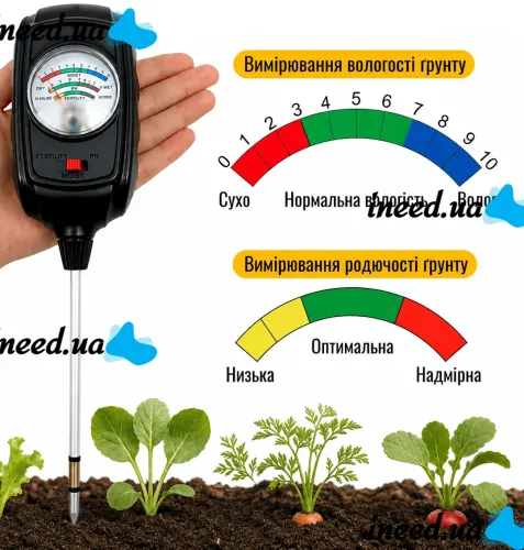 Soil Tester S-9 3 in 1 Soil Analyzer for measuring moisture Soil Tester S-9 3 in 1 tester meter for pH and fertility control for garden, vegetable garden and indoor plants