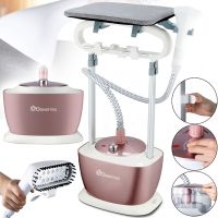 Вертикальний паровий відпарювач Domotec MS-3042 на 1.6л підлоговий парогенератор для прасування і відпарювання одягу з вішалкою і прасувальною дошкою
