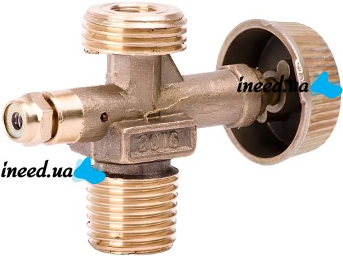 Valve adapter for gas cylinders INTERTOOL GS-0009 valve with safety valve flywheel 21.8 mm for tourist burners Y-10
