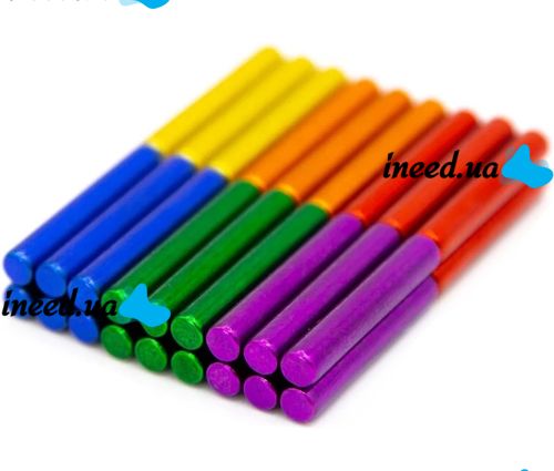 Кольоровий магнітний конструктор Buckyballs Buckybars Neo Mix Color 64 деталей, головоломка антистрес, 36 шт. магнітні палички і 28 шт. кульки Бакібарс