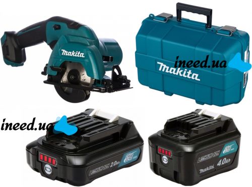 Акумуляторна дискова пила Makita HS301DZ циркулярна пила на два акумулятора для поздовжнього і поперечного розпилу в кейсі 85 мм 25.5 мм