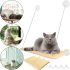 Window bed for cats Sunny Seat Window Cat Bed Hanging Hammock with suction cups 54x34 cm hammock-bed on the window for domestic cats up to 22 kg Beige