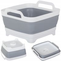 Folding Sink basket with drain Folding Cup portable Sink sink with stopper and handles, plastic basket for vegetables and fruits in the sink