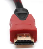 Усиленный кабель Hdmi to Hdmi 15м 1080p в обмотке, кабель-удлинитель HDMI-HDMI 15m 15 m 15 м для монитора и телевизора в оплетке Черно Красный