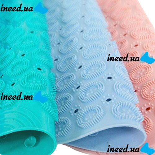 Нековзний килимок для душу Massage Foot Rad 35 см, силіконовий, масажний килимок-щітка для стоп, круглий, гумовий килимок для ванни на присосках