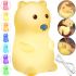 Desktop Silicone Night Light Bear Bear Silicone Night Light DC-7653 Children's Rechargeable Lamp with RGB Backlight and USB Touch Sensor
