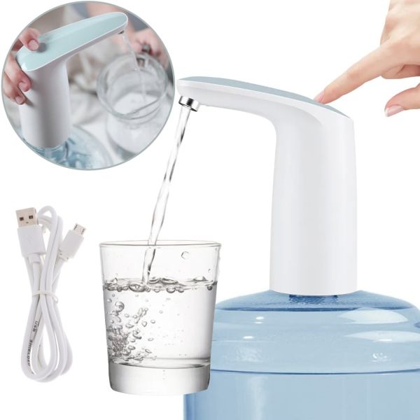 Сенсорная помпа с подсветкой для воды ePump Smart Touch автоматический аккумуляторный насос диспенсер на кулер, электропомпа дозатор для бутылок USB