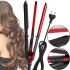 Curling iron styling tongs Domotec MS-4909 2 in 1 iron corrugation for straightening and volume of hair, ceramic device for leveling MS4909 Red