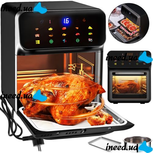Silver Crest FD-1015B 3000W 15L electric air grill for cooking without oil 10 programs table-top deep fryer from the mains supply