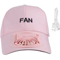Бейсбольна кепка з вентилятором Fan RS-75 Рожева, сонцезахисна, охолоджувальна бейсболка з обдувом, USB зарядкою, акумулятором на сонячній батареї