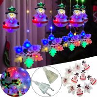 Внутренняя RGB гирлянда штора Xmas 3D фигурки снеговика и снежинки Мультицветная 3x0.7м 95Led M, Новогодняя 300x70 см на окно дома ргб от сети